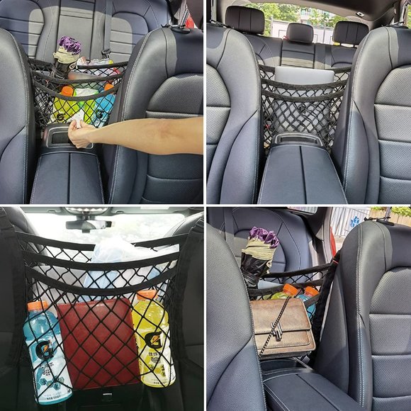 Upgraded Netting Bag for Car - Plus Size Universal Elastic Mesh Net Trunk Bag - Picture 2 of 5